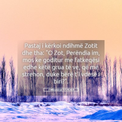 Picture 05 - 1 Mbretërve 17:20 ALB - Pastaj i kërkoi ndihmë Zotit dhe tha: 