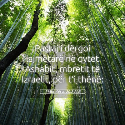 Picture 05 - 1 Mbretërve 20:2 ALB - Pastaj i dërgoi lajmëtarë në qytet Ashabit, - Bible Verse Picture