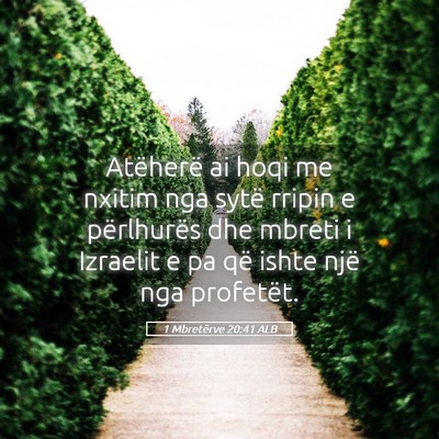 Picture 05 - 1 Mbretërve 20:41 ALB - Atëherë ai hoqi me nxitim nga sytë rripin e - Bible Verse Picture