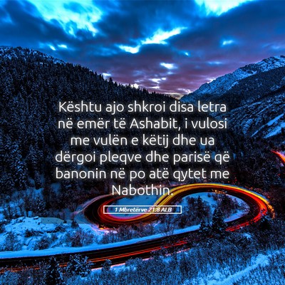 Picture 05 - 1 Mbretërve 21:8 ALB - Kështu ajo shkroi disa letra në emër të - Bible Verse Picture