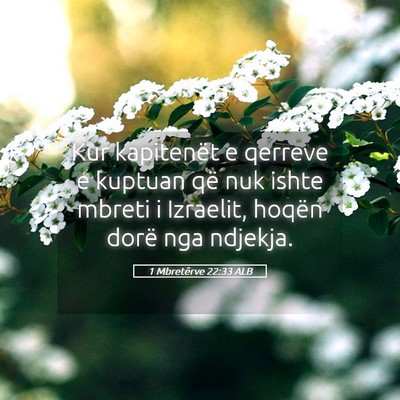 Picture 05 - 1 Mbretërve 22:33 ALB - Kur kapitenët e qerreve e kuptuan që nuk ishte - Bible Verse Picture