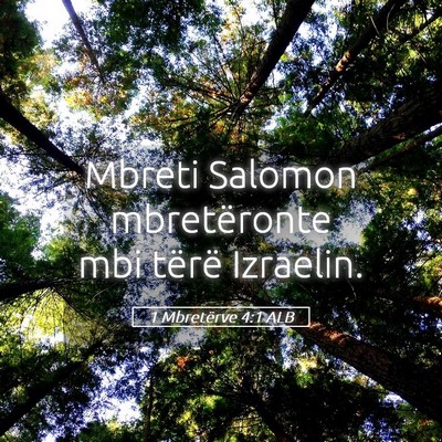 Picture 05 - 1 Mbretërve 4:1 ALB - Mbreti Salomon mbretëronte mbi tërë - Bible Verse Picture