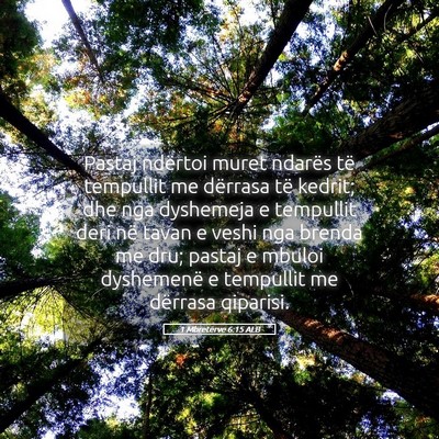 Picture 05 - 1 Mbretërve 6:15 ALB - Pastaj ndërtoi muret ndarës të tempullit me - Bible Verse Picture