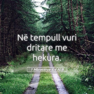 Picture 05 - 1 Mbretërve 6:4 ALB - Në tempull vuri dritare me - Bible Verse Picture