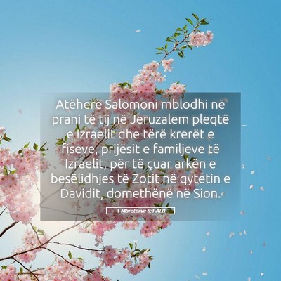 Picture 05 - 1 Mbretërve 8:1 ALB - Atëherë Salomoni mblodhi në prani të tij në - Bible Verse Picture