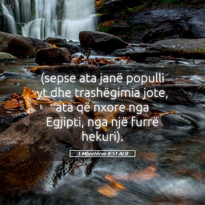 Picture 05 - 1 Mbretërve 8:51 ALB - (sepse ata janë populli yt dhe trashëgimia - Bible Verse Picture