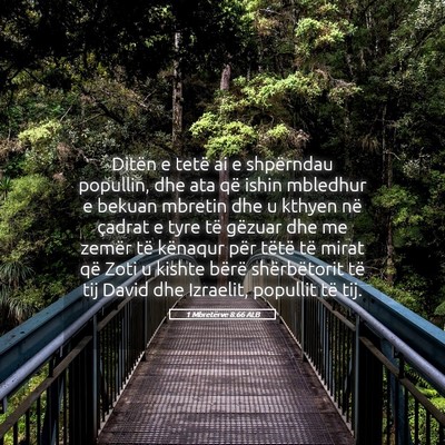 Picture 05 - 1 Mbretërve 8:66 ALB - Ditën e tetë ai e shpërndau popullin, dhe ata - Bible Verse Picture