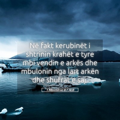 Picture 05 - 1 Mbretërve 8:7 ALB - Në fakt kerubinët i shtrinin krahët e tyre mbi - Bible Verse Picture