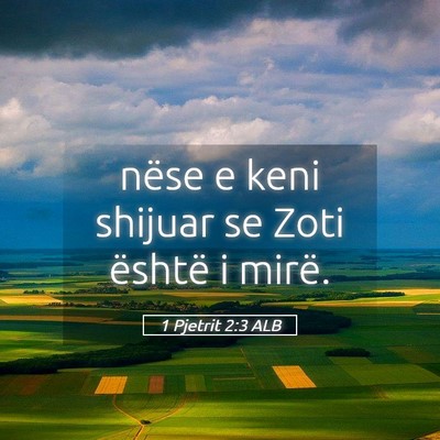 Picture 05 - 1 Pjetrit 2:3 ALB - nëse e keni shijuar se Zoti është i - Bible Verse Picture