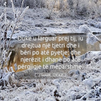 Picture 05 - 1 Samuelit 17:30 ALB - Duke u larguar prej tij, iu drejtua një tjetri - Bible Verse Picture