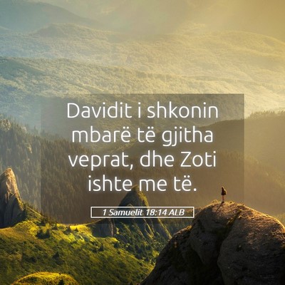 Picture 05 - 1 Samuelit 18:14 ALB - Davidit i shkonin mbarë të gjitha veprat, dhe - Bible Verse Picture