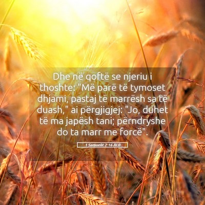 Picture 05 - 1 Samuelit 2:16 ALB - Dhe në qoftë se njeriu i thoshte: 