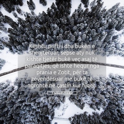 Picture 05 - 1 Samuelit 21:6 ALB - Kështu prifti i dha bukën e shenjtëruar, sepse - Bible Verse Picture