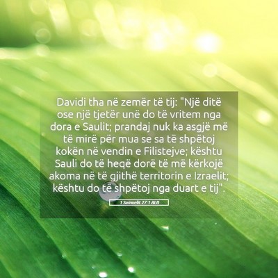 Picture 05 - 1 Samuelit 27:1 ALB - Davidi tha në zemër të tij: 