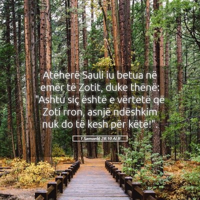 Picture 05 - 1 Samuelit 28:10 ALB - Atëherë Sauli iu betua në emër të Zotit, - Bible Verse Picture