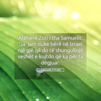 Picture 05 - 1 Samuelit 3:11 ALB - Atëherë Zoti i tha Samuelit: 