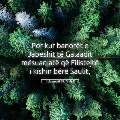 Picture 05 - 1 Samuelit 31:11 ALB - Por kur banorët e Jabeshit të Galaadit mësuan - Bible Verse Picture