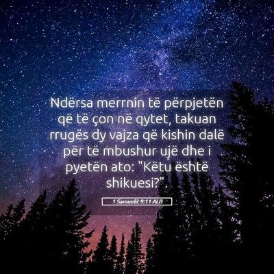 Picture 05 - 1 Samuelit 9:11 ALB - Ndërsa merrnin të përpjetën që të çon në - Bible Verse Picture