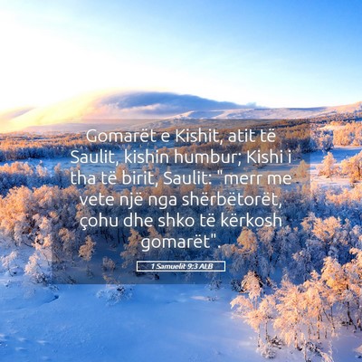 Picture 05 - 1 Samuelit 9:3 ALB - Gomarët e Kishit, atit të Saulit, kishin - Bible Verse Picture