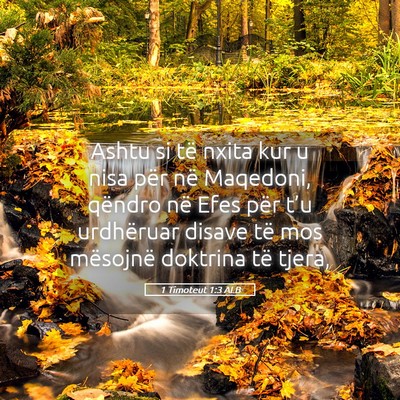 Picture 05 - 1 Timoteut 1:3 ALB - Ashtu si të nxita kur u nisa për në Maqedoni, - Bible Verse Picture