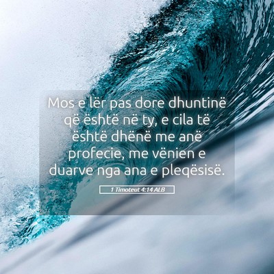 Picture 05 - 1 Timoteut 4:14 ALB - Mos e lër pas dore dhuntinë që është në ty, - Bible Verse Picture