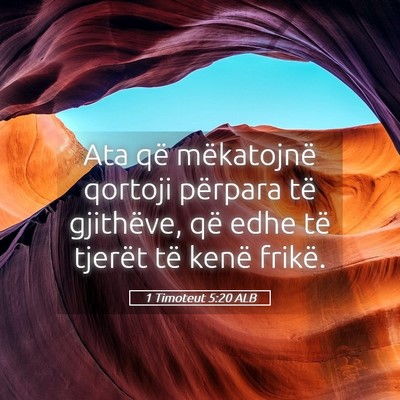 Picture 05 - 1 Timoteut 5:20 ALB - Ata që mëkatojnë qortoji përpara të - Bible Verse Picture