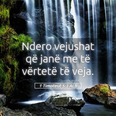 Picture 05 - 1 Timoteut 5:3 ALB - Ndero vejushat që janë me të vërtetë të - Bible Verse Picture