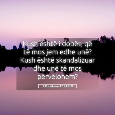 Picture 05 - 2 Korintasve 11:29 ALB - Kush është i dobët, që të mos jem edhe unë? - Bible Verse Picture