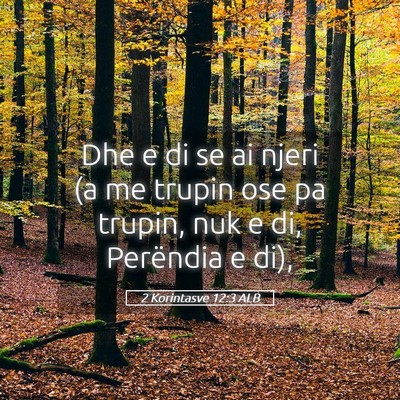 Picture 05 - 2 Korintasve 12:3 ALB - Dhe e di se ai njeri (a me trupin ose pa trupin, - Bible Verse Picture
