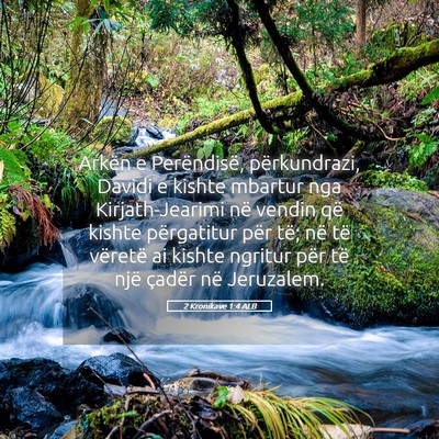 Picture 05 - 2 Kronikave 1:4 ALB - Arkën e Perëndisë, përkundrazi, Davidi e - Bible Verse Picture