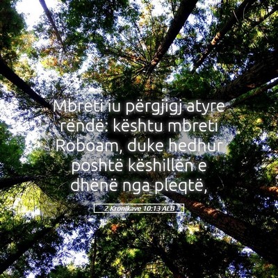 Picture 05 - 2 Kronikave 10:13 ALB - Mbreti iu përgjigj atyre rëndë: kështu mbreti - Bible Verse Picture
