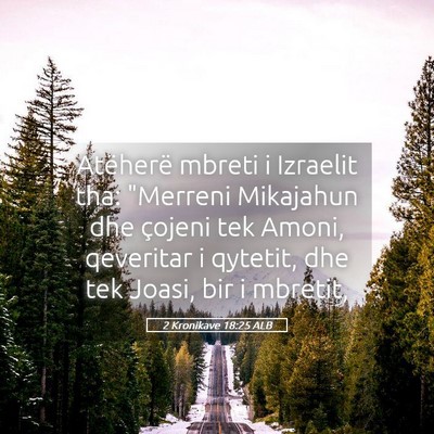 Picture 05 - 2 Kronikave 18:25 ALB - Atëherë mbreti i Izraelit tha: 