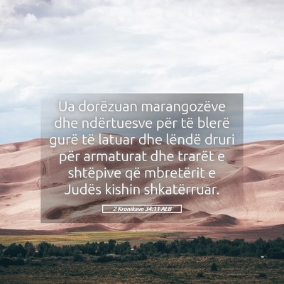 Picture 05 - 2 Kronikave 34:11 ALB - Ua dorëzuan marangozëve dhe ndërtuesve për - Bible Verse Picture
