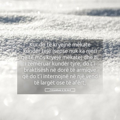 Picture 05 - 2 Kronikave 6:36 ALB - Kur do të kryejnë mëkate kundër teje (sepse - Bible Verse Picture