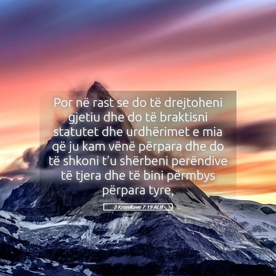 Picture 05 - 2 Kronikave 7:19 ALB - Por në rast se do të drejtoheni gjetiu dhe do - Bible Verse Picture