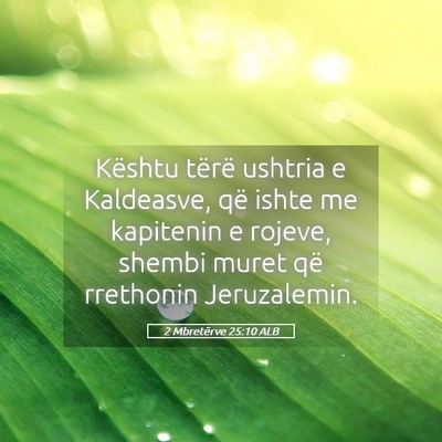 Picture 05 - 2 Mbretërve 25:10 ALB - Kështu tërë ushtria e Kaldeasve, që ishte me - Bible Verse Picture