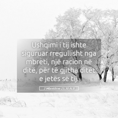 Picture 05 - 2 Mbretërve 25:30 ALB - Ushqimi i tij ishte siguruar rregullisht nga - Bible Verse Picture