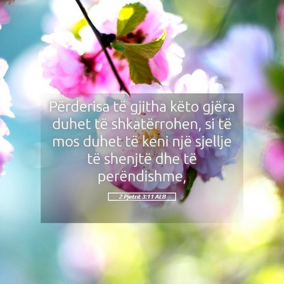 Picture 05 - 2 Pjetrit 3:11 ALB - Përderisa të gjitha këto gjëra duhet të - Bible Verse Picture