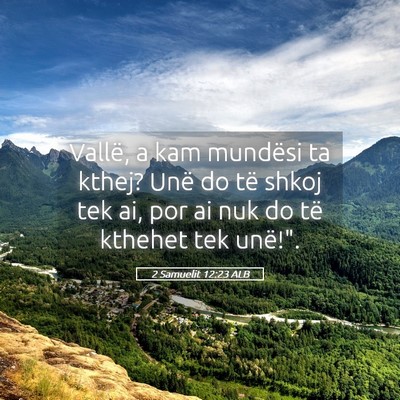 Picture 05 - 2 Samuelit 12:23 ALB - Vallë, a kam mundësi ta kthej? Unë do të - Bible Verse Picture