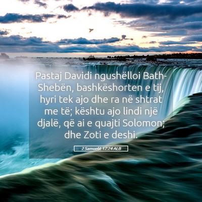 Picture 05 - 2 Samuelit 12:24 ALB - Pastaj Davidi ngushëlloi Bath-Shebën, - Bible Verse Picture
