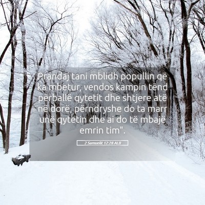 Picture 05 - 2 Samuelit 12:28 ALB - Prandaj tani mblidh popullin që ka mbetur, - Bible Verse Picture