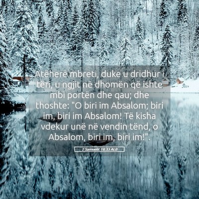 Picture 05 - 2 Samuelit 18:33 ALB - Atëherë mbreti, duke u dridhur i tëri, u ngjit - Bible Verse Picture