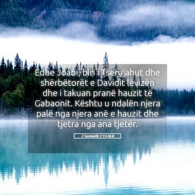 Picture 05 - 2 Samuelit 2:13 ALB - Edhe Joabi, biri i Tserujahut dhe shërbëtorët - Bible Verse Picture