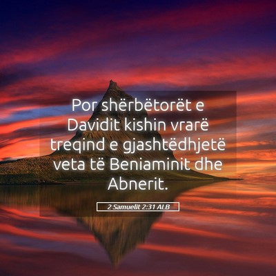 Picture 05 - 2 Samuelit 2:31 ALB - Por shërbëtorët e Davidit kishin vrarë - Bible Verse Picture