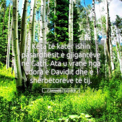 Picture 05 - 2 Samuelit 21:22 ALB - Këta të katër ishin pasardhësit e gjigantëve - Bible Verse Picture