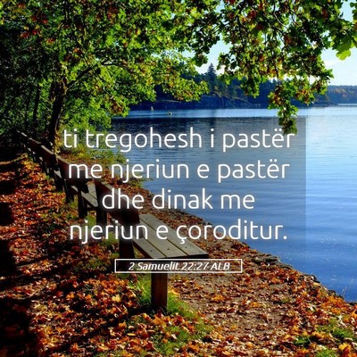 Picture 05 - 2 Samuelit 22:27 ALB - ti tregohesh i pastër me njeriun e pastër dhe - Bible Verse Picture
