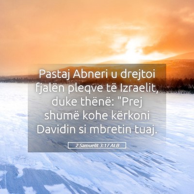 Picture 05 - 2 Samuelit 3:17 ALB - Pastaj Abneri u drejtoi fjalën pleqve të - Bible Verse Picture