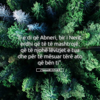 Picture 05 - 2 Samuelit 3:25 ALB - Ti e di që Abneri, bir i Nerit, erdhi që të - Bible Verse Picture