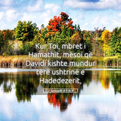 Picture 05 - 2 Samuelit 8:9 ALB - Kur Toi, mbret i Hamathit, mësoi që Davidi - Bible Verse Picture