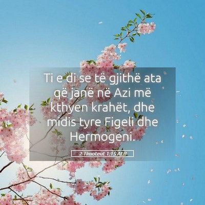 Picture 05 - 2 Timoteut 1:15 ALB - Ti e di se të gjithë ata që janë në Azi më - Bible Verse Picture